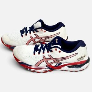 ASICS Womans Gel-Cumulus 22 Running Shoes USA TEAM Edition Sz 8.5 Red White Blue